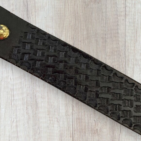 Tech Ether Guild “Marlin” Limited Edition Solid Brass Belt Buckle Leather USA - Picture 4 of 10